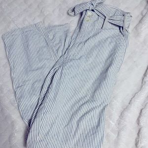 American Eagle tie waist pant, striped, size 2.